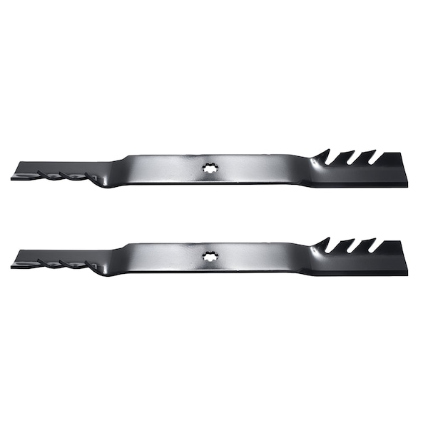 Lawn Mower Blades 2-pc Set, Gator G3, 21-3/8'' 7 pt. star for 42'' Deck, fits John Deere